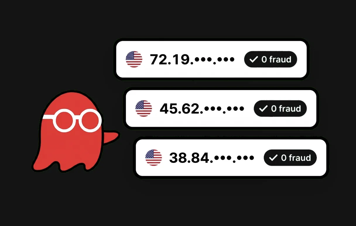 TubeGhost assigning US static ISP proxies with 0 fraud score